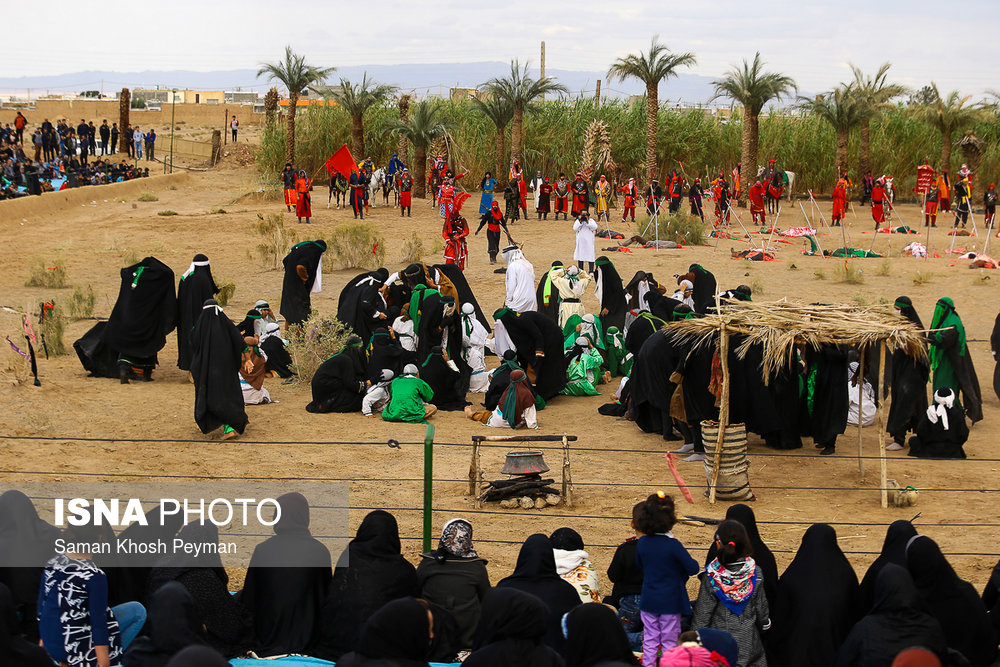 اجرای تعزیه امام حسین (ع) در روستای تاریخی اریسمان شهرستان نطنز استان اصفهان