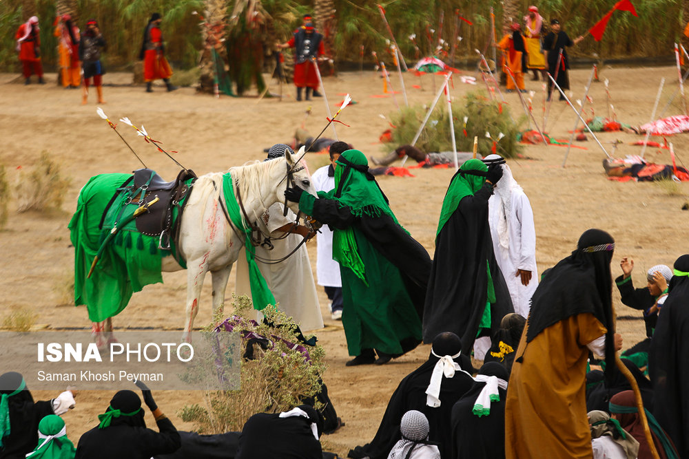 اجرای تعزیه امام حسین (ع) در روستای تاریخی اریسمان شهرستان نطنز استان اصفهان