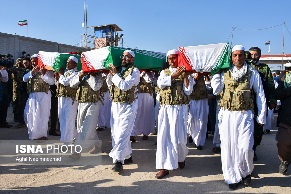 مراسم استقبال از ۷۲ شهید دوران دفاع مقدس در مرز شلمچه