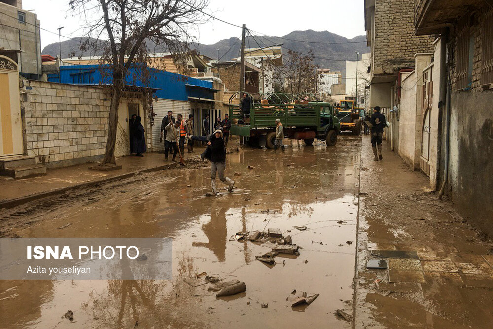 طغیان رودخانه‌های کشکان و خرم‌رود در استان لرستان - شهر خرم آباد