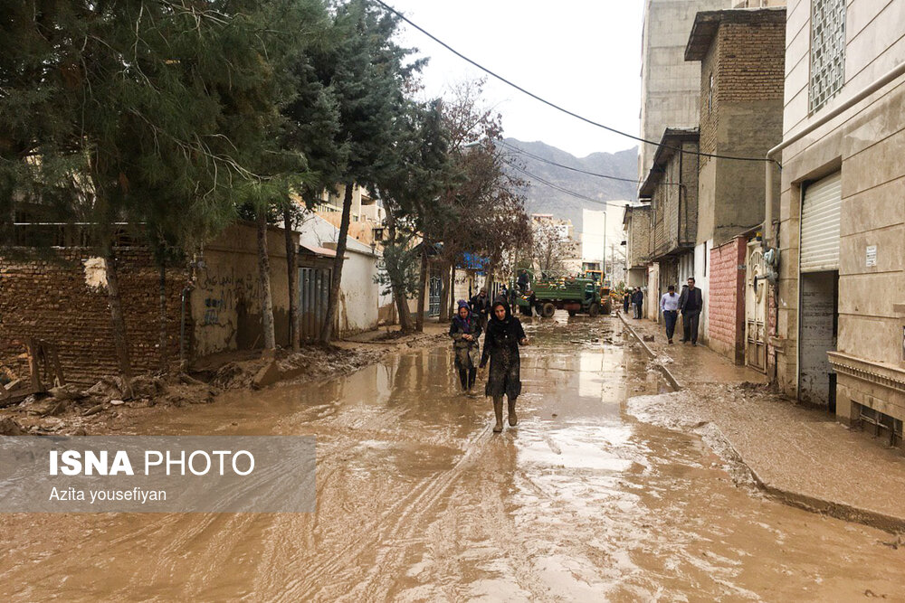 طغیان رودخانه‌های کشکان و خرم‌رود در استان لرستان - شهر خرم آباد