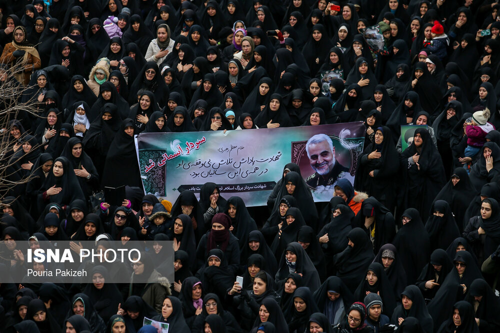 راهپیمایی مردم همدان در پی شهادت سردار سپهبد شهید قاسم سلیمانی