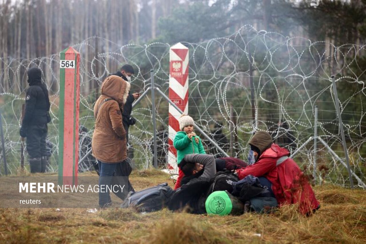 پناهجویان گیر افتاده در مرز بلاروس و لهستان