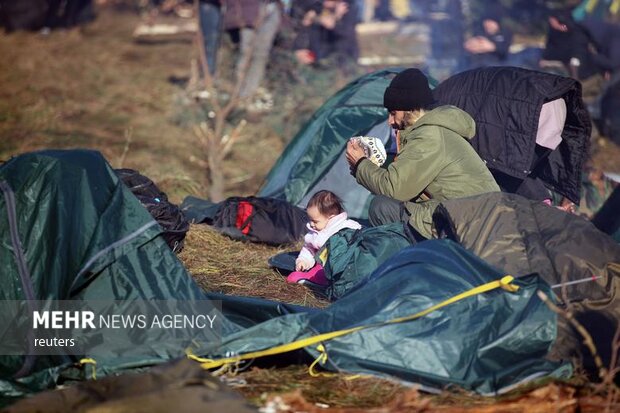 پناهجویان گیر افتاده در مرز بلاروس و لهستان