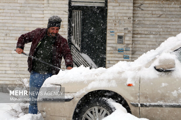 برف و کولاک شدید در اردبیل