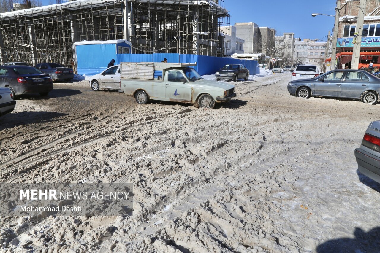 وضعیت معابر اردبیل ۴روز پس از بارش برف