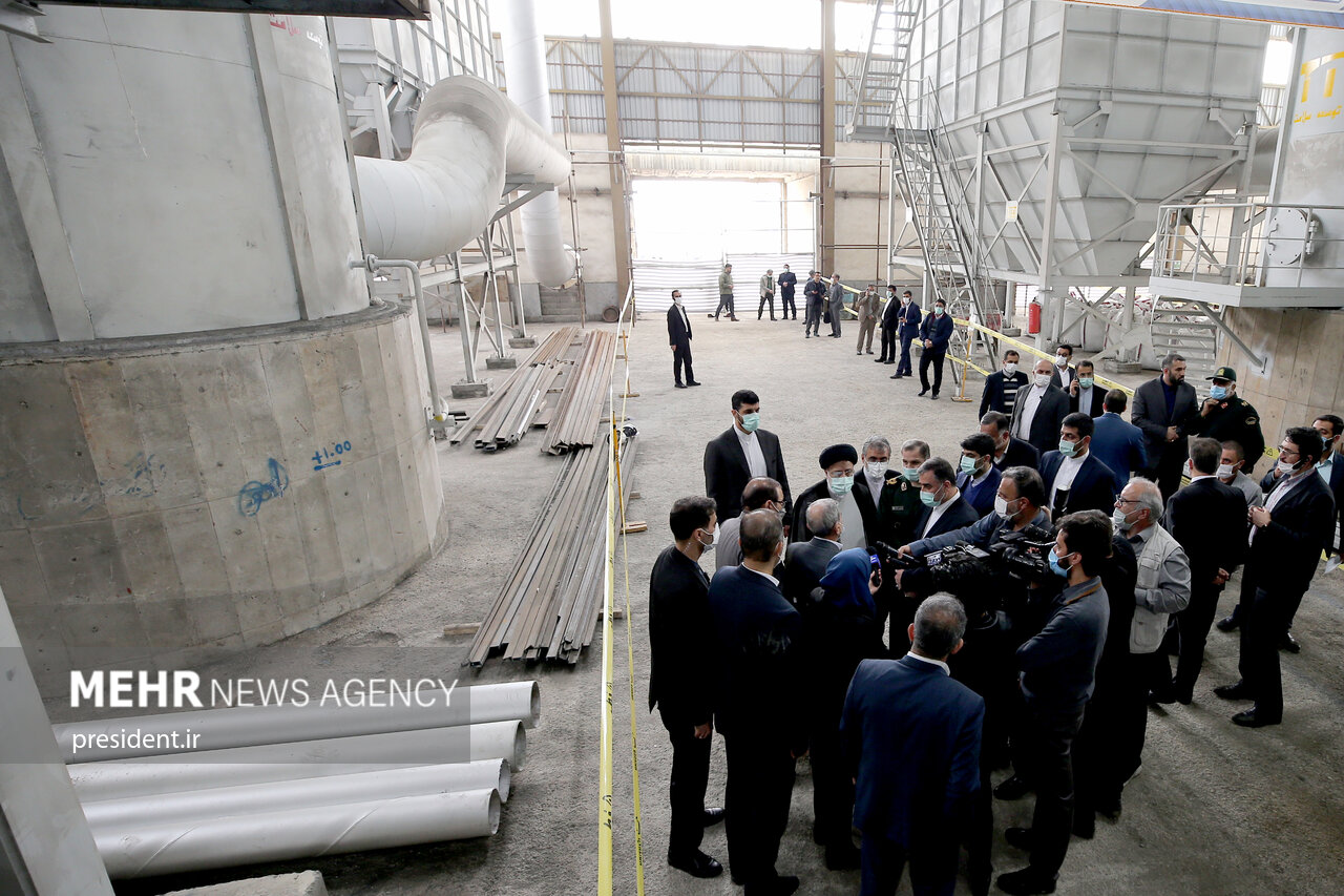 بازدید رئیس جمهور از نیروگاه زباله سوز ۴۵۰ تنی ساری