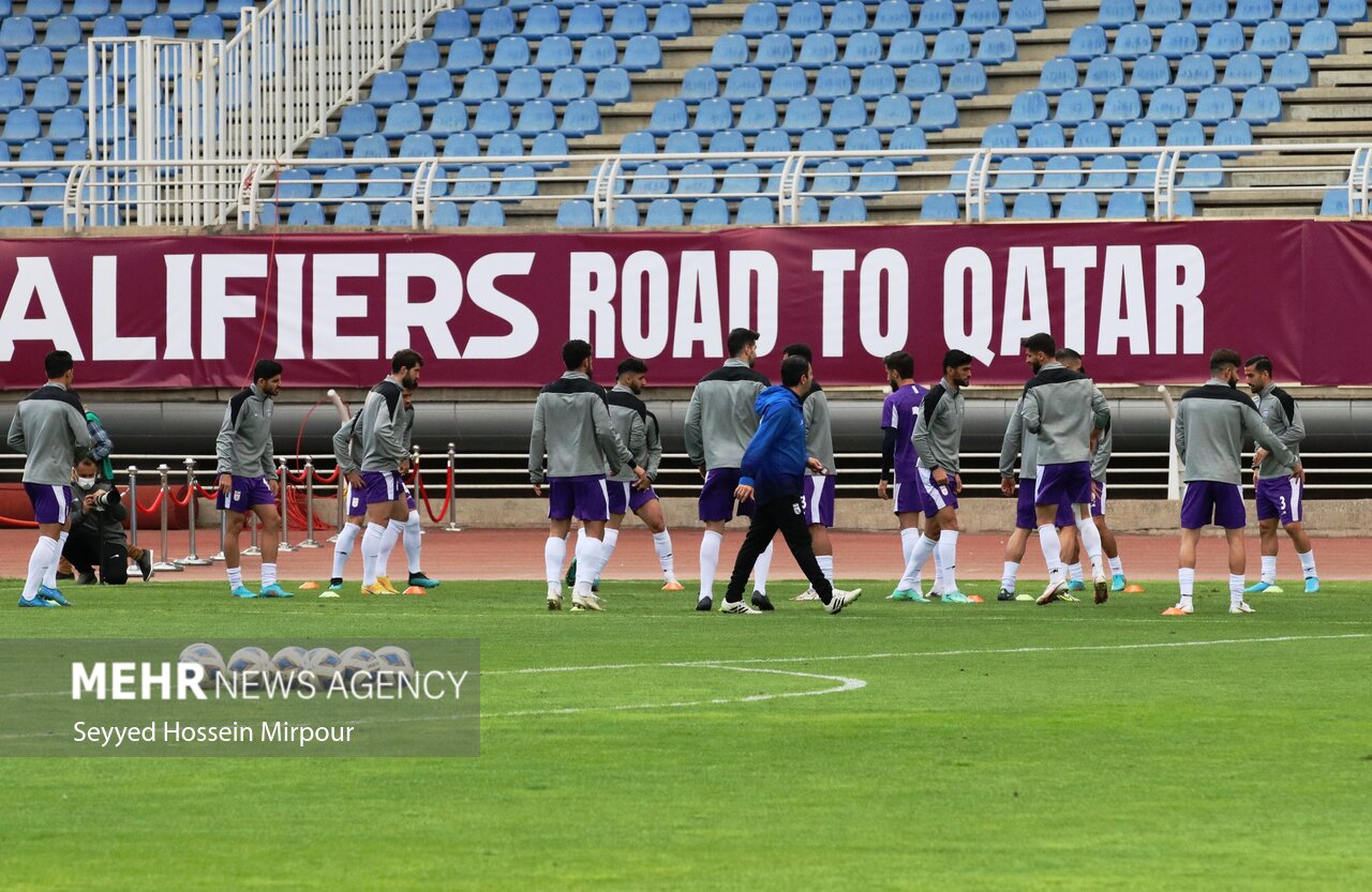 آخرین تمرین تیم ملی فوتبال ایران در مشهد