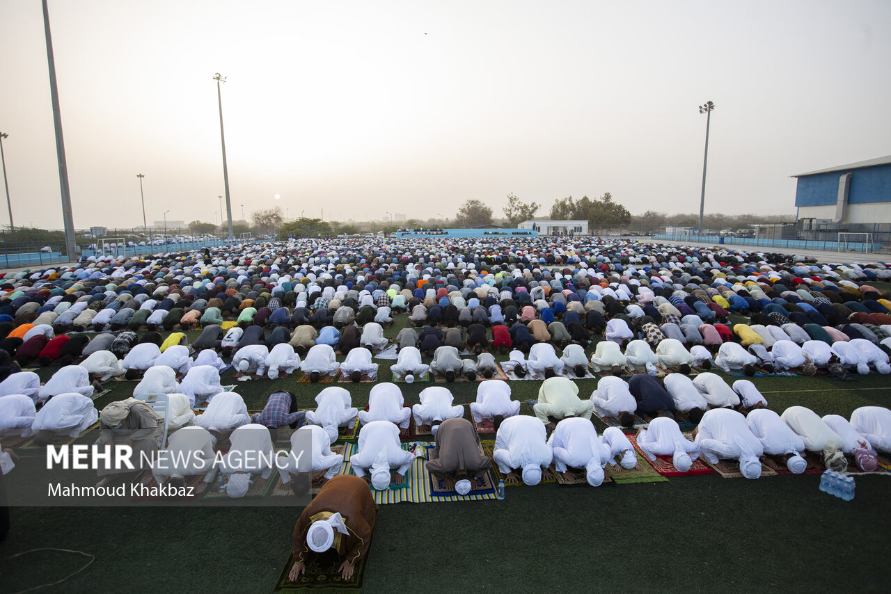 اقامه نماز عید فطر اهل سنت در کیش