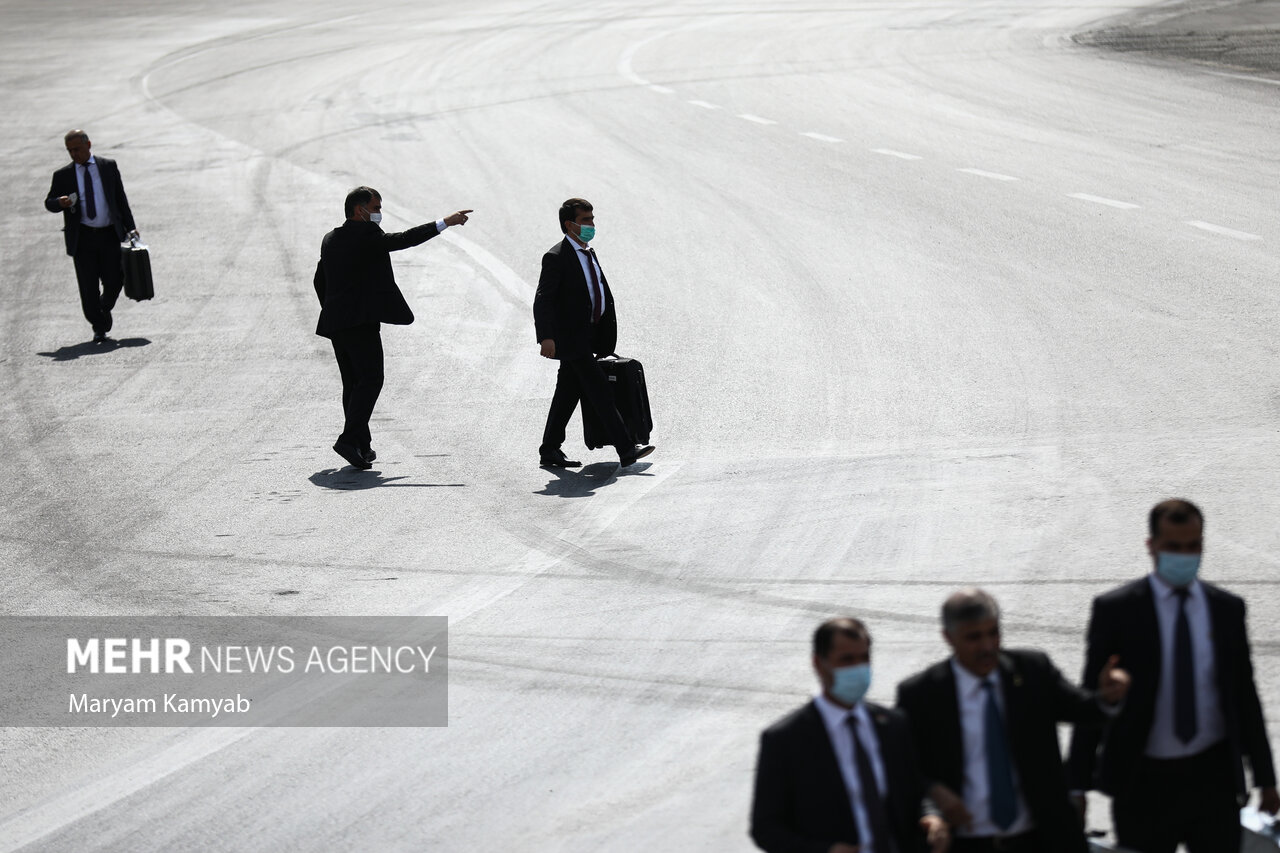 هیات همراه رئیس جمهور تاجیکستان وارد فرودگاه مهرآباد شدند