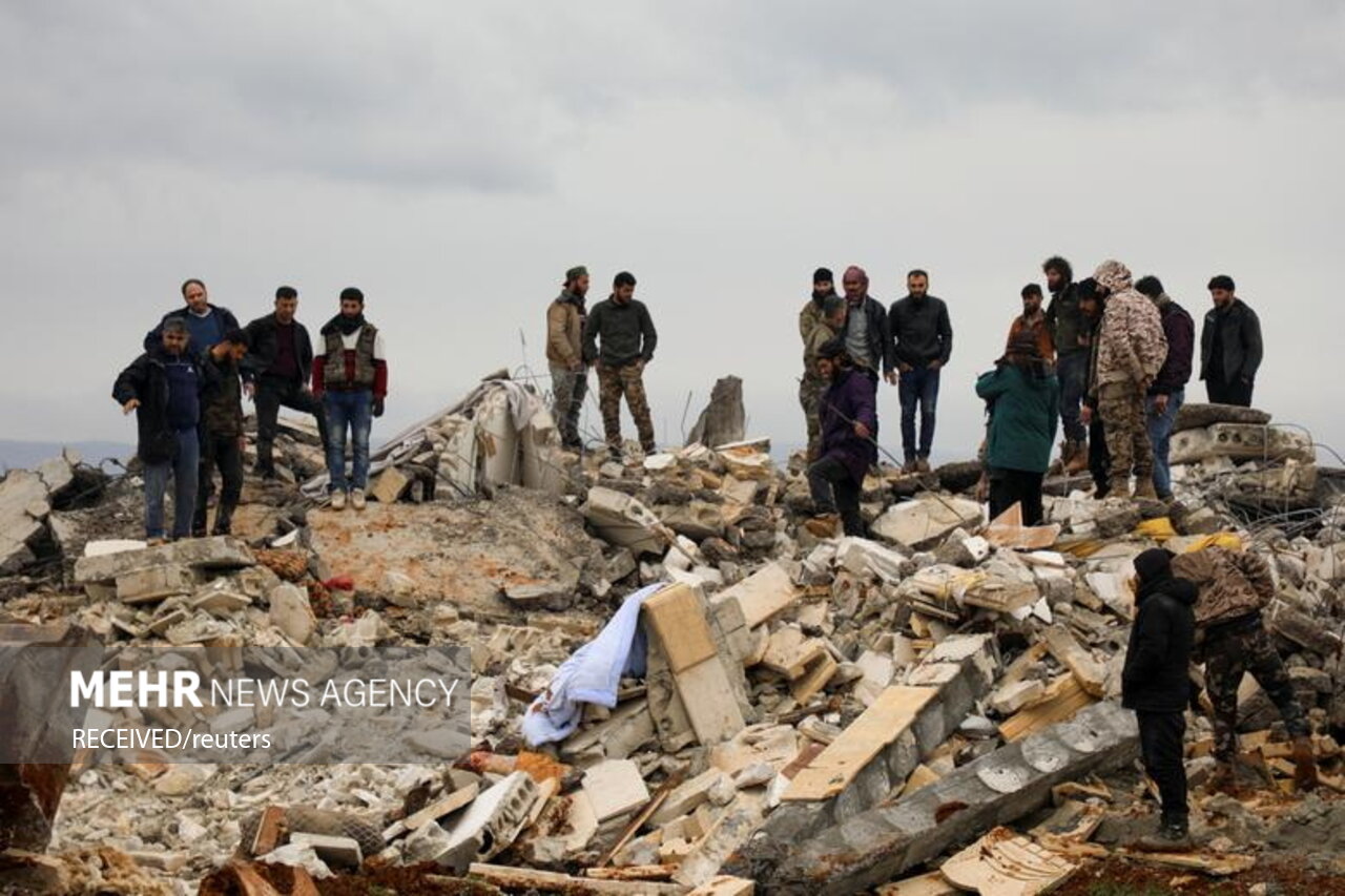 آواربرداری در مناطق زلزله زده سوریه پس از گذشت چند روز از وقوع زلزله مهیب در شهرهایی از ترکیه و سوریه همچنان ادامه دارد