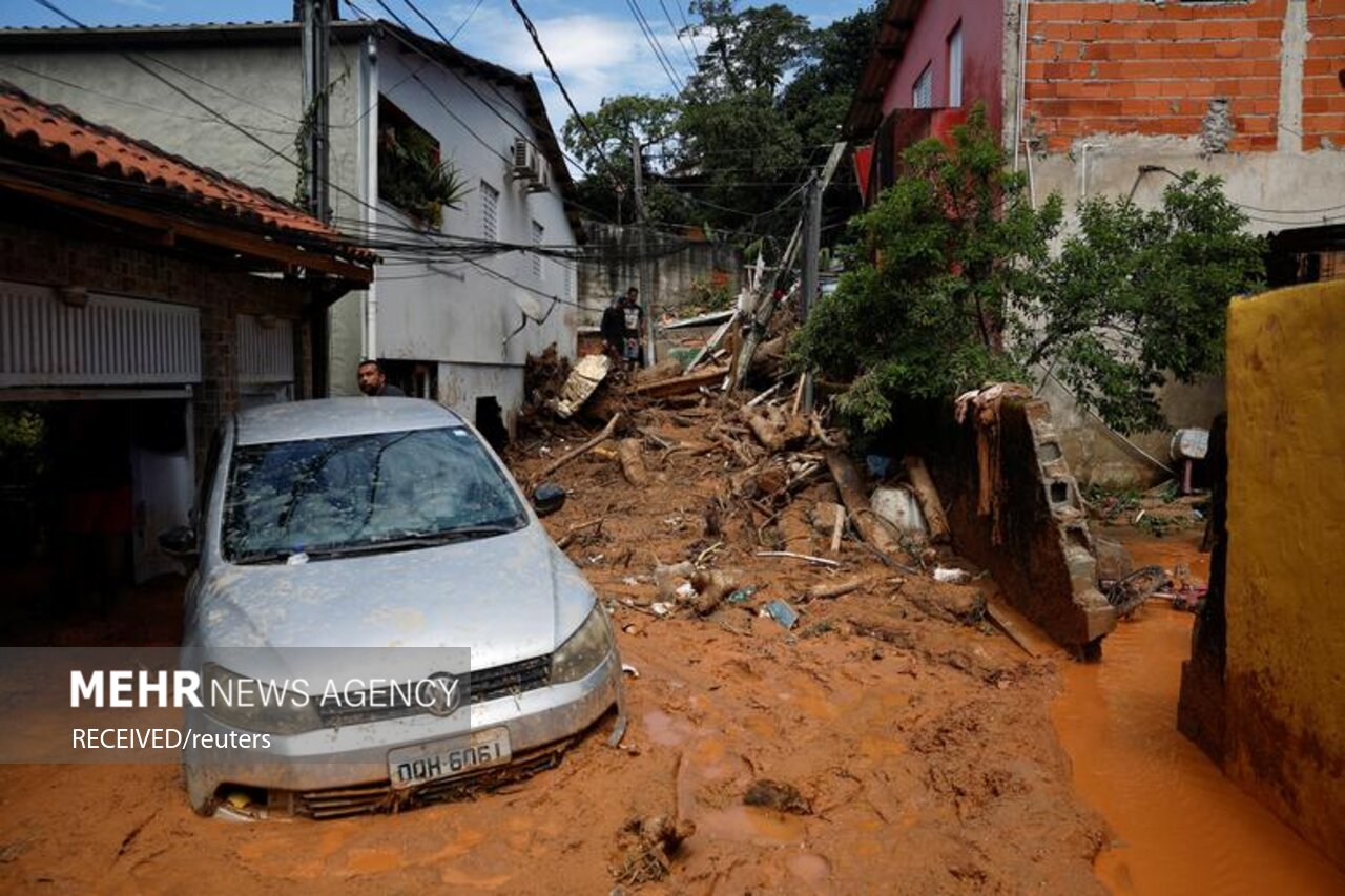 باران‌های شدید مناطقی از سائوپائولو برزیل را ویران کرد