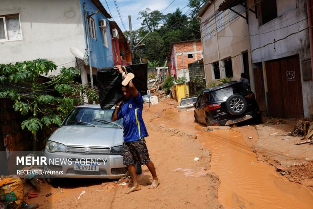 باران‌های شدید مناطقی از سائوپائولو برزیل را ویران کرد