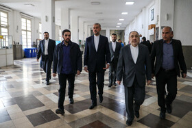 حضور حسین امیرعبداللهیان، وزیر امور خارجه در نشست پرسش و پاسخ با دانشجویان دانشگاه تهران