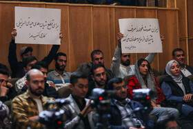 در حاشیه حضور وزیر امور خارجه در نشست پرسش و پاسخ با دانشجویان دانشگاه تهران