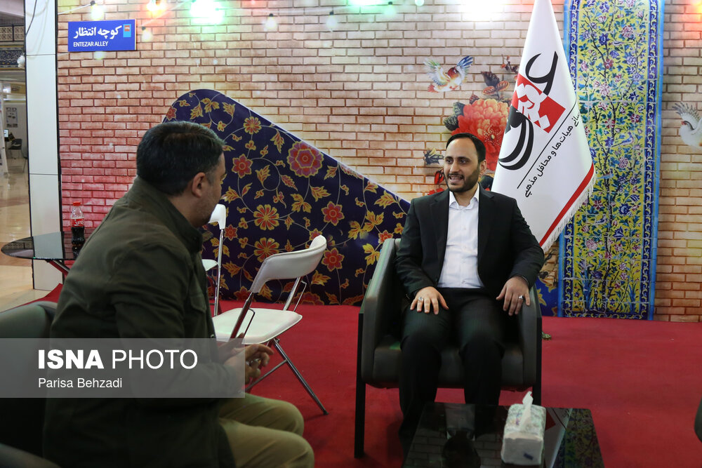 علی بهادری جهرمی سخنگوی دولت در سومین روز نمایشگاه رسانه‌های ایران